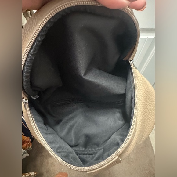 Tan Crescent Crossbody Bag with Adjustable Strap - Picture 5 of 9